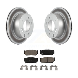 Rear Coated Disc Brake Rotors And Ceramic Pads Kit For 2003-2006 Kia Sorento KGC-101590