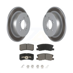 Rear Coated Disc Brake Rotors And Ceramic Pads Kit For Mitsubishi Lancer Outlander KGC-101593