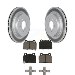 Rear Coated Disc Brake Rotors And Ceramic Pads Kit For Mitsubishi Lancer KGC-101594