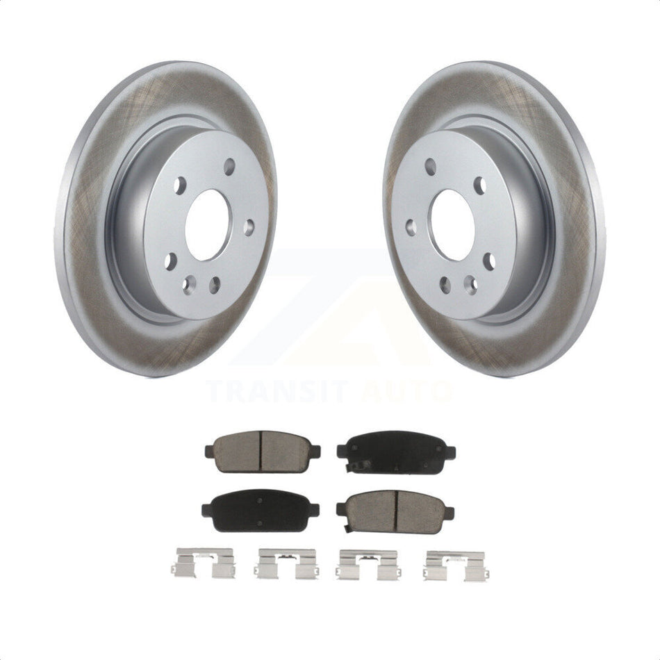 Rear Coated Disc Brake Rotors And Ceramic Pads Kit For Chevrolet Cruze Sonic Buick Encore Trax Limited KGC-101596 by Transit Auto