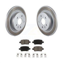 Rear Coated Disc Brake Rotors And Ceramic Pads Kit For 2016 Chevrolet Cruze With 268mm Diameter Rotor KGC-101599