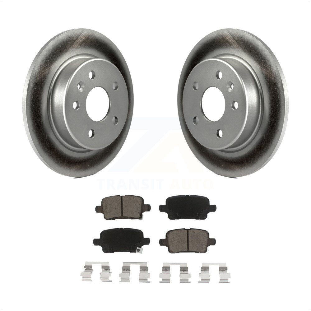 Rear Coated Disc Brake Rotors And Ceramic Pads Kit For Chevrolet Cruze Volt Bolt EV EUV KGC-101600 by Transit Auto