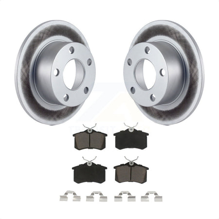 Rear Coated Disc Brake Rotors And Ceramic Pads Kit For Volkswagen Passat Audi A6 KGC-101614 by Transit Auto