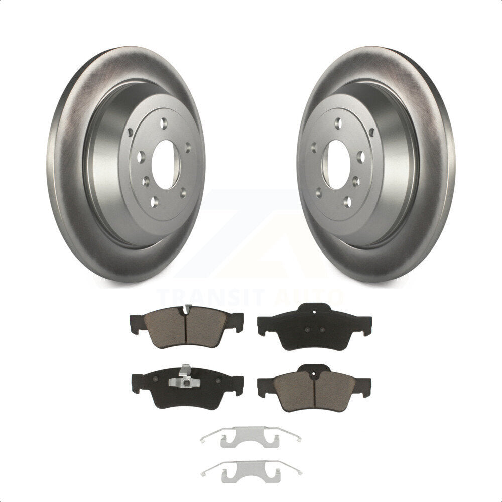 Rear Coated Disc Brake Rotors And Ceramic Pads Kit For Mercedes-Benz ML350 R350 ML500 ML320 R500 R320 ML450 KGC-101616 by Transit Auto