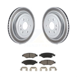 Rear Coated Disc Brake Rotors And Ceramic Pads Kit For Cadillac SRX Saab 9-4X KGC-101617