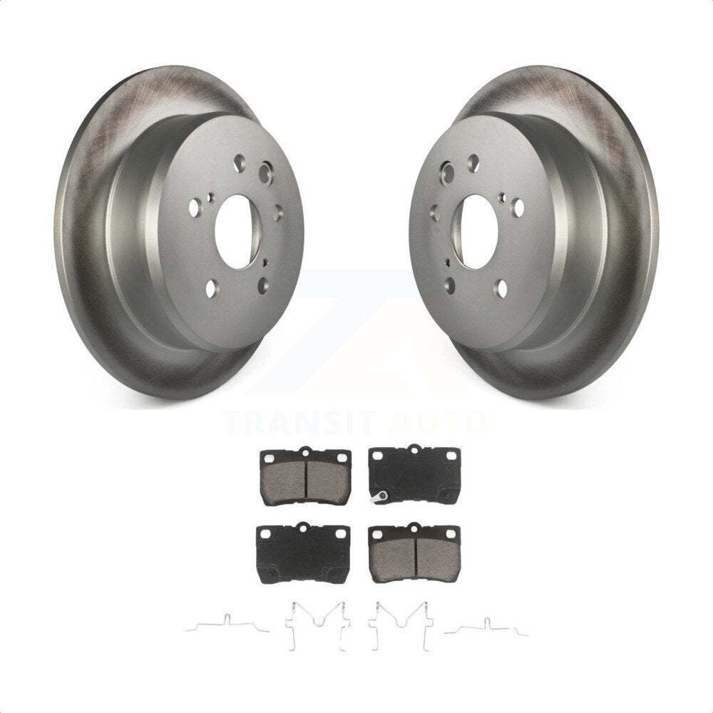 Rear Coated Disc Brake Rotors And Ceramic Pads Kit For Lexus IS250 KGC-101622 by Transit Auto