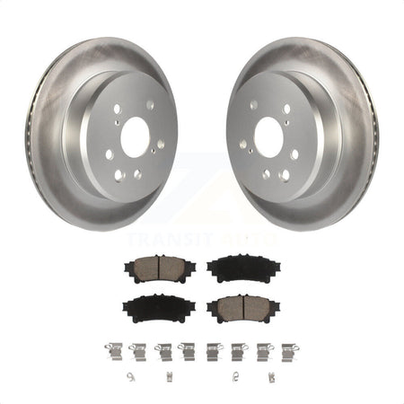 Rear Coated Disc Brake Rotors And Ceramic Pads Kit For Lexus GS350 IS300 IS200t IS350 RC350 RC300 RC200t GS300 GS200t GS450h KGC-101624 by Transit Auto