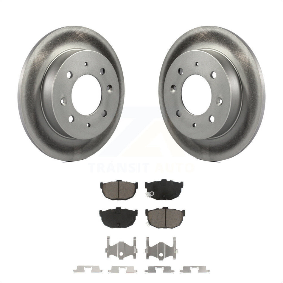 Rear Coated Disc Brake Rotors And Ceramic Pads Kit For Kia Spectra Spectra5 KGC-101626 by Transit Auto