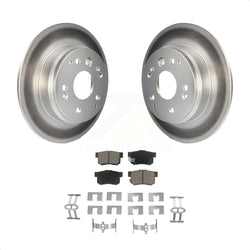 Rear Coated Disc Brake Rotors And Ceramic Pads Kit For Acura TL Honda Element KGC-101631