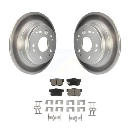 Rear Coated Disc Brake Rotors And Ceramic Pads Kit For Acura TL Honda Element KGC-101631 by Transit Auto