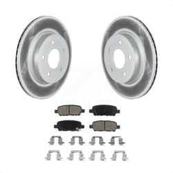 Rear Coated Disc Brake Rotors And Ceramic Pads Kit For Nissan Rogue Sport LEAF Qashqai KGC-101642