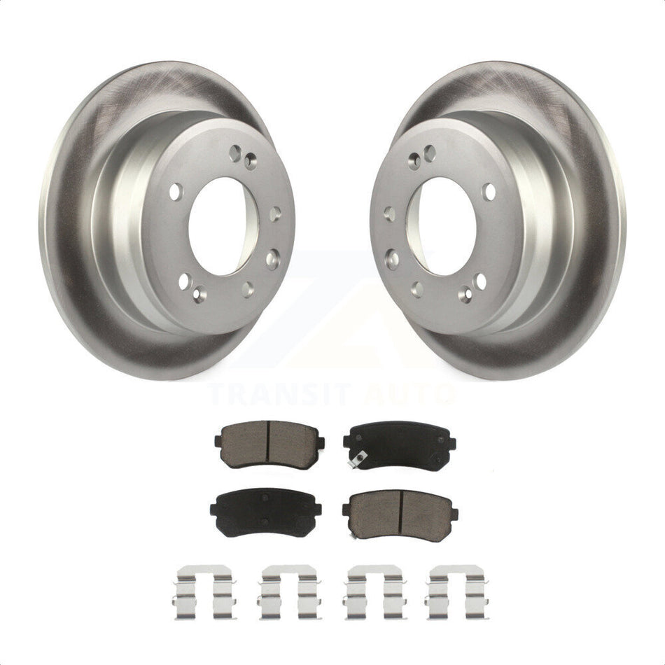 Rear Coated Disc Brake Rotors And Ceramic Pads Kit For Hyundai Elantra Tucson Kia Sportage KGC-101644 by Transit Auto