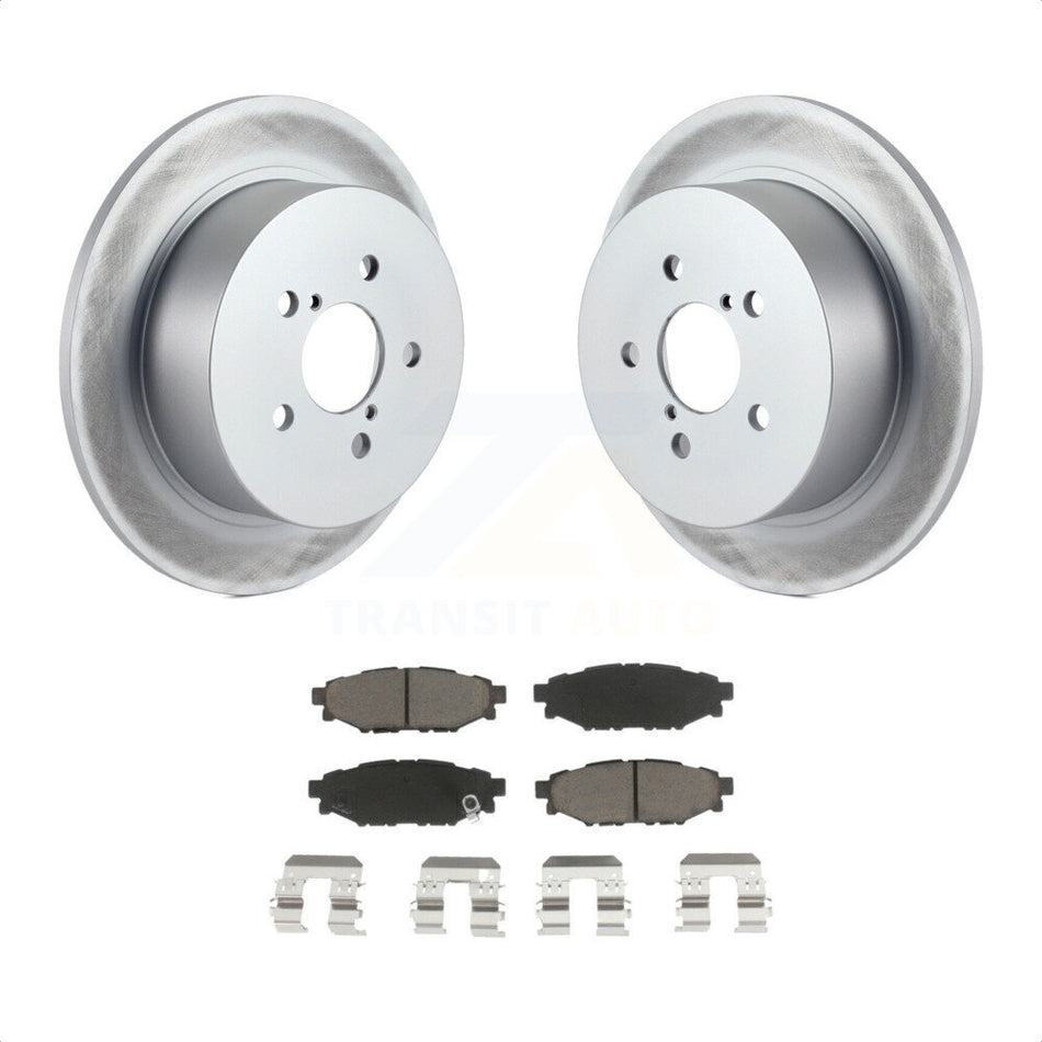 Rear Coated Disc Brake Rotors And Ceramic Pads Kit For Subaru Outback Legacy KGC-101652 by Transit Auto