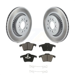 Rear Coated Disc Brake Rotors And Ceramic Pads Kit For 2003-2014 Volvo XC90 KGC-101654