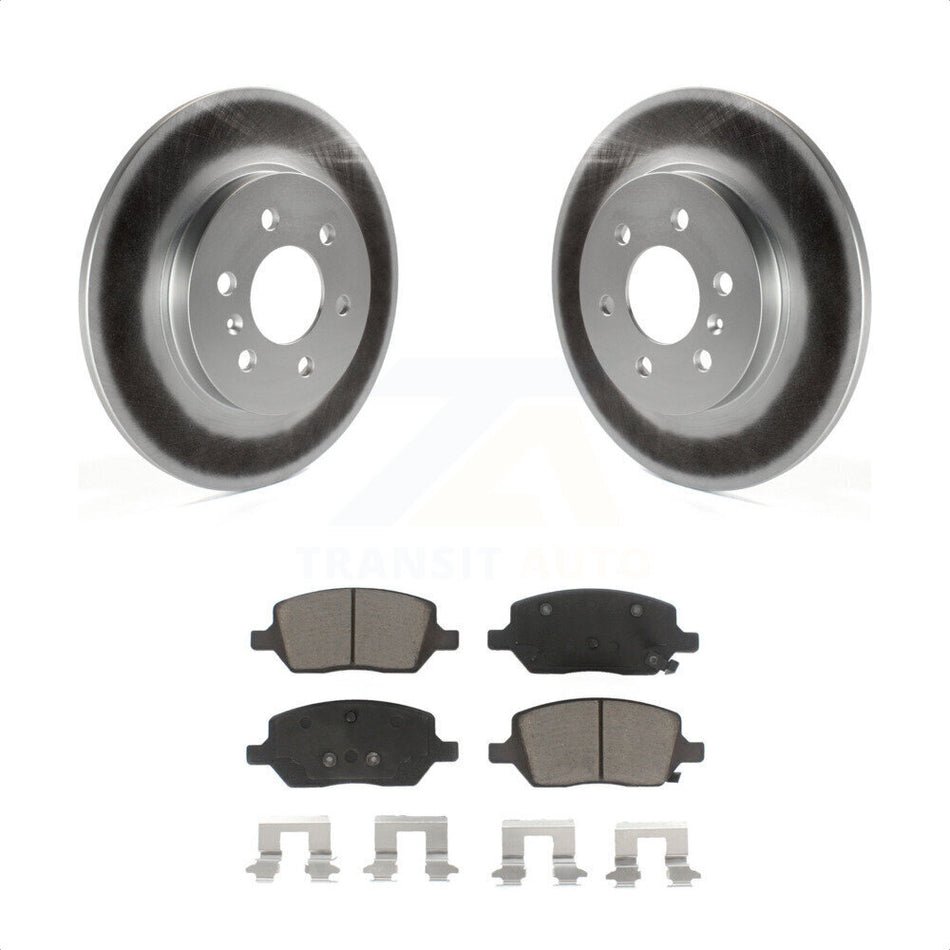 Rear Coated Disc Brake Rotors And Ceramic Pads Kit For Chevrolet Uplander Buick Terraza Pontiac Montana Saturn Relay KGC-101663 by Transit Auto