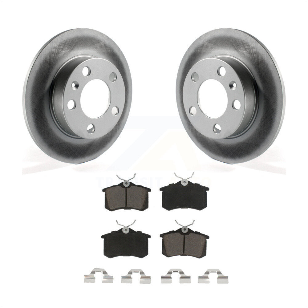 Rear Coated Disc Brake Rotors And Ceramic Pads Kit For 2007-2010 Volkswagen Beetle KGC-101667 by Transit Auto