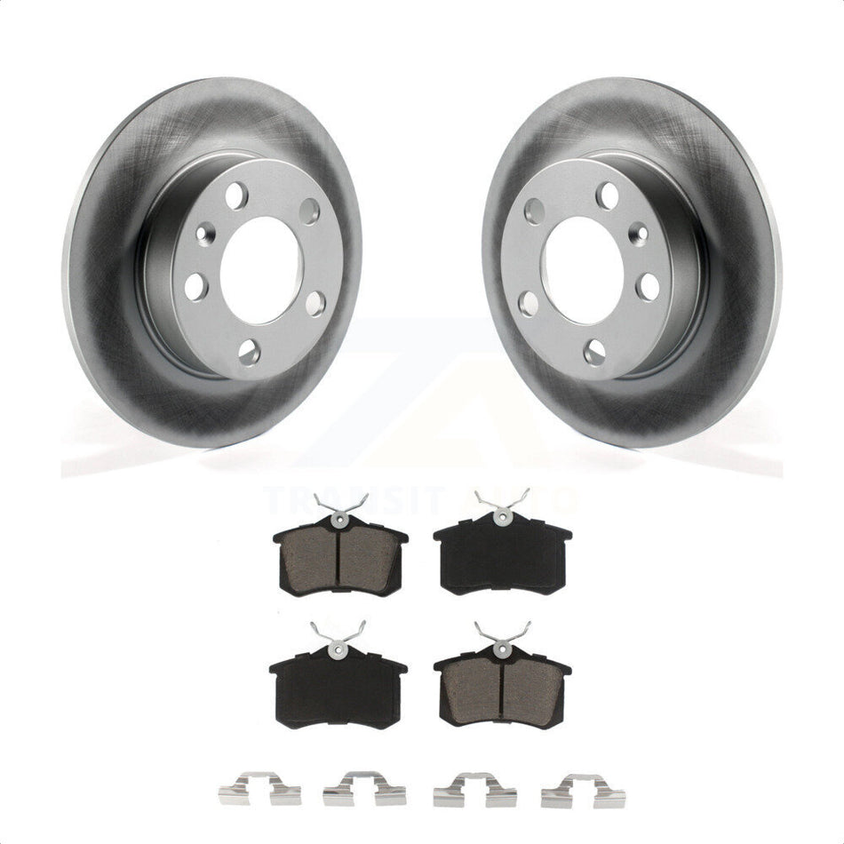 Rear Coated Disc Brake Rotors And Ceramic Pads Kit For Volkswagen Jetta Beetle Golf Audi TT City KGC-101668