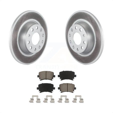 Rear Coated Disc Brake Rotors And Ceramic Pads Kit For Volkswagen Jetta Passat GTI Eos Audi A3 Quattro Golf KGC-101670 by Transit Auto