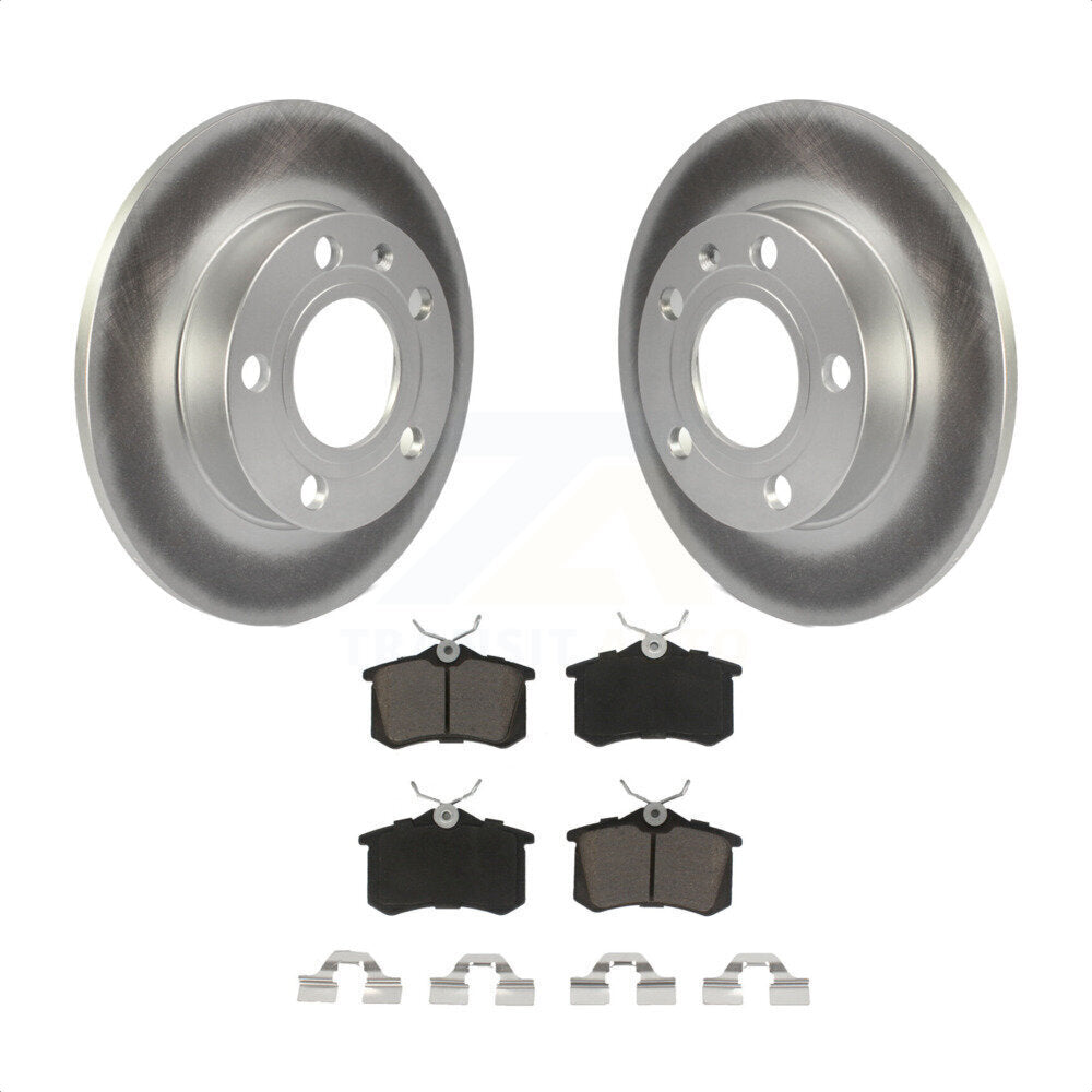 Rear Coated Disc Brake Rotors And Ceramic Pads Kit For Audi A4 S4 KGC-101672 by Transit Auto