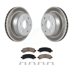 Rear Coated Disc Brake Rotors And Ceramic Pads Kit For Chevrolet Tahoe GMC Suburban 1500 Yukon Avalanche XL Express Cadillac Escalade Savana KGC-101683