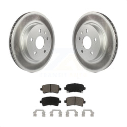 Rear Coated Disc Brake Rotors And Ceramic Pads Kit For Chevrolet Malibu Buick Impala LaCrosse Regal Cadillac XTS Limited Saab 9-5 Allure KGC-101686