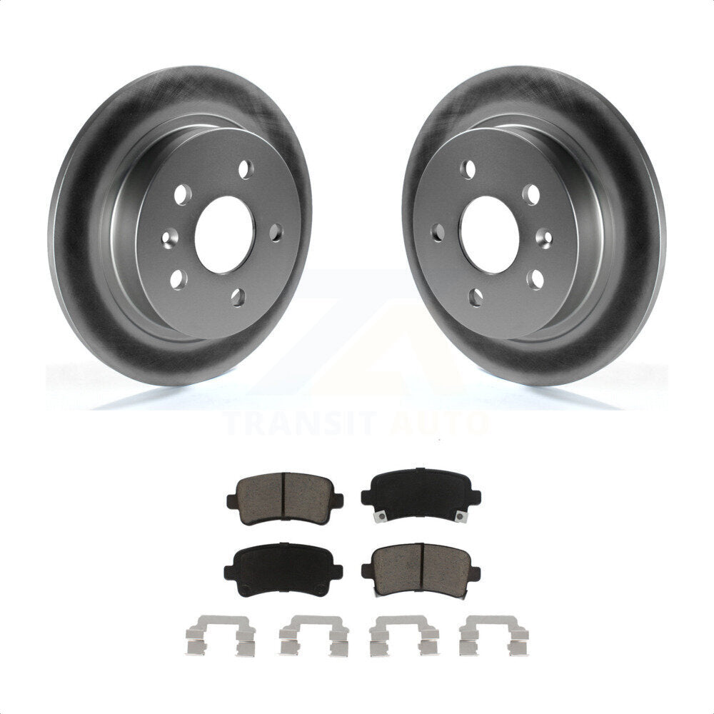 Rear Coated Disc Brake Rotors And Ceramic Pads Kit For Chevrolet Malibu Buick LaCrosse Regal Limited KGC-101687 by Transit Auto