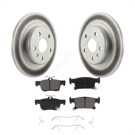 Rear Coated Disc Brake Rotors And Ceramic Pads Kit For 2019-2020 Buick Envision With 315mm Diameter Rotor KGC-101695 by Transit Auto