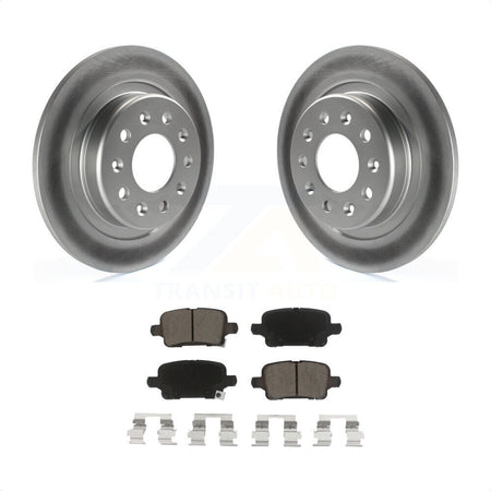 Rear Coated Disc Brake Rotors And Ceramic Pads Kit For Chevrolet Equinox Malibu GMC Terrain Buick LaCrosse Regal TourX KGC-101696 by Transit Auto