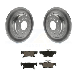Rear Coated Disc Brake Rotors And Ceramic Pads Kit For 2016-2019 Buick Envision With 288mm Diameter Rotor KGC-101698