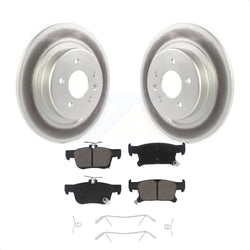 Rear Coated Disc Brake Rotors And Ceramic Pads Kit For 2016-2018 Buick Envision With 315mm Diameter Rotor KGC-101699