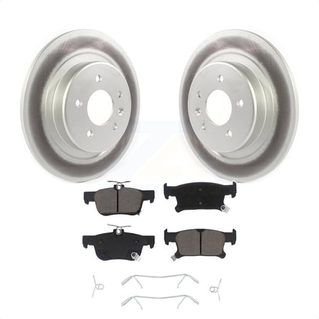 Rear Coated Disc Brake Rotors And Ceramic Pads Kit For 2016-2018 Buick Envision With 315mm Diameter Rotor KGC-101699 by Transit Auto