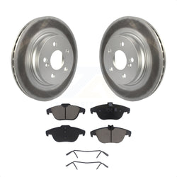 Rear Coated Disc Brake Rotors And Ceramic Pads Kit For Mercedes-Benz E350 C250 C300 C350 E550 KGC-101712