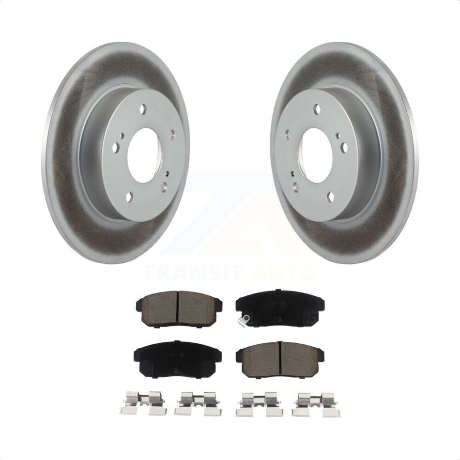 Rear Coated Disc Brake Rotors And Ceramic Pads Kit For Nissan Maxima INFINITI I35 I30 KGC-101714 by Transit Auto