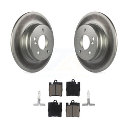 Rear Coated Disc Brake Rotors And Ceramic Pads Kit For Mercedes-Benz E320 C230 C240 CLK320 CLK350 C320 C280 E430 SLK350 CLK430 C350 SLK300 KGC-101720