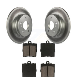 Rear Coated Disc Brake Rotors And Ceramic Pads Kit For 2007-2008 Mercedes-Benz SLK280 With Sport Package KGC-101722