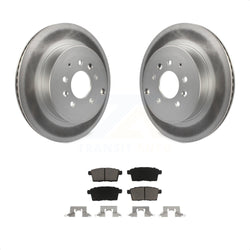 Rear Coated Disc Brake Rotors And Ceramic Pads Kit For 2007-2015 Mazda CX-9 KGC-101723