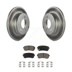 Rear Coated Disc Brake Rotors And Ceramic Pads Kit For Hyundai Sonata Tucson Kia Cadenza KGC-101726