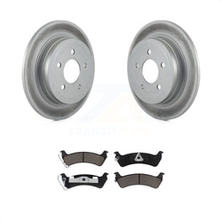 Rear Coated Disc Brake Rotors And Ceramic Pads Kit For Ford Explorer Sport Trac KGC-101733