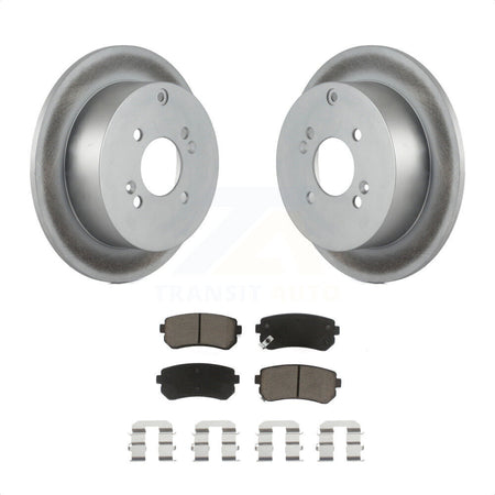 Rear Coated Disc Brake Rotors And Ceramic Pads Kit For 2006-2010 Hyundai Accent Kia Rio Rio5 KGC-101735 by Transit Auto