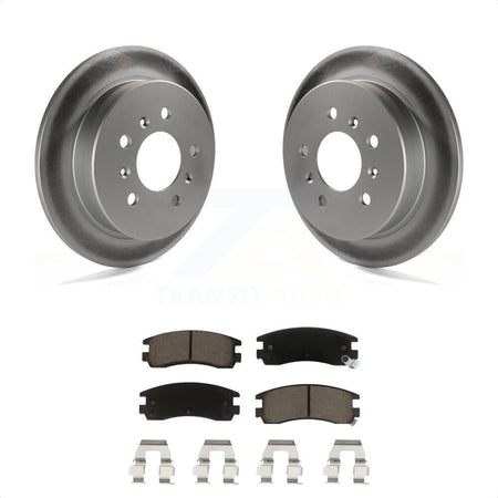 Rear Coat Disc Brake Rotor Ceramic Pad Kit For Chevrolet Impala Buick Pontiac Century Grand Am Monte Carlo Oldsmobile Prix Venture Alero Regal Intrigue LaCrosse Montana Trans KGC-101740 by Transit Auto