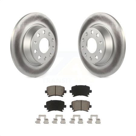 Rear Coated Disc Brake Rotors And Ceramic Pads Kit For Volkswagen Tiguan CC Jetta Audi Passat GTI A3 Eos Q3 Limited Quattro KGC-101746 by Transit Auto