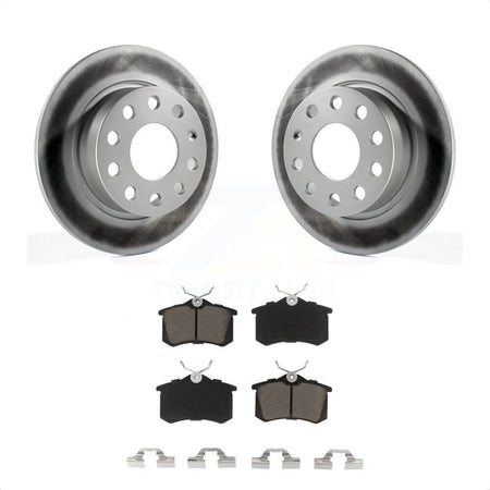 Rear Coated Disc Brake Rotors And Ceramic Pads Kit For Volkswagen Jetta Beetle Golf SportWagen KGC-101747 by Transit Auto