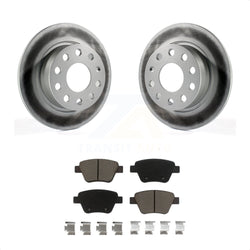 Rear Coated Disc Brake Rotors And Ceramic Pads Kit For Volkswagen Beetle GTI Eos With 253mm Diameter Rotor KGC-101755