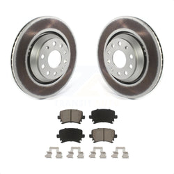 Rear Coated Disc Brake Rotors And Ceramic Pads Kit For Volkswagen CC Passat GTI Golf R R32 Audi TTS Quattro KGC-101759