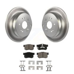 Rear Coated Disc Brake Rotors And Ceramic Pads Kit For Honda CR-V Acura RDX KGC-101774