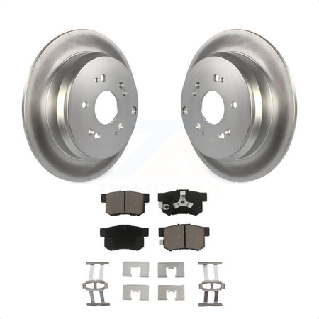 Rear Coated Disc Brake Rotors And Ceramic Pads Kit For Honda CR-V Acura RDX KGC-101774 by Transit Auto