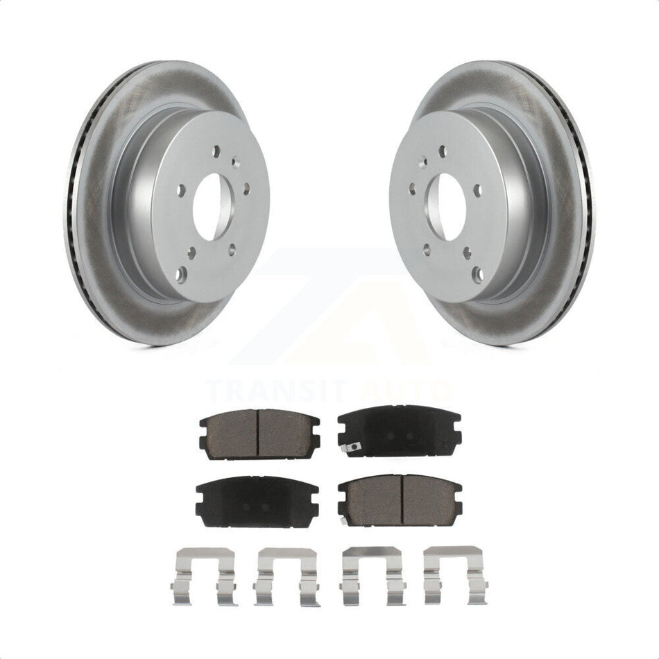 Rear Coated Disc Brake Rotors And Ceramic Pads Kit For Chevrolet Equinox Saturn Vue Captiva Sport Pontiac Torrent Suzuki XL-7 KGC-101776 by Transit Auto