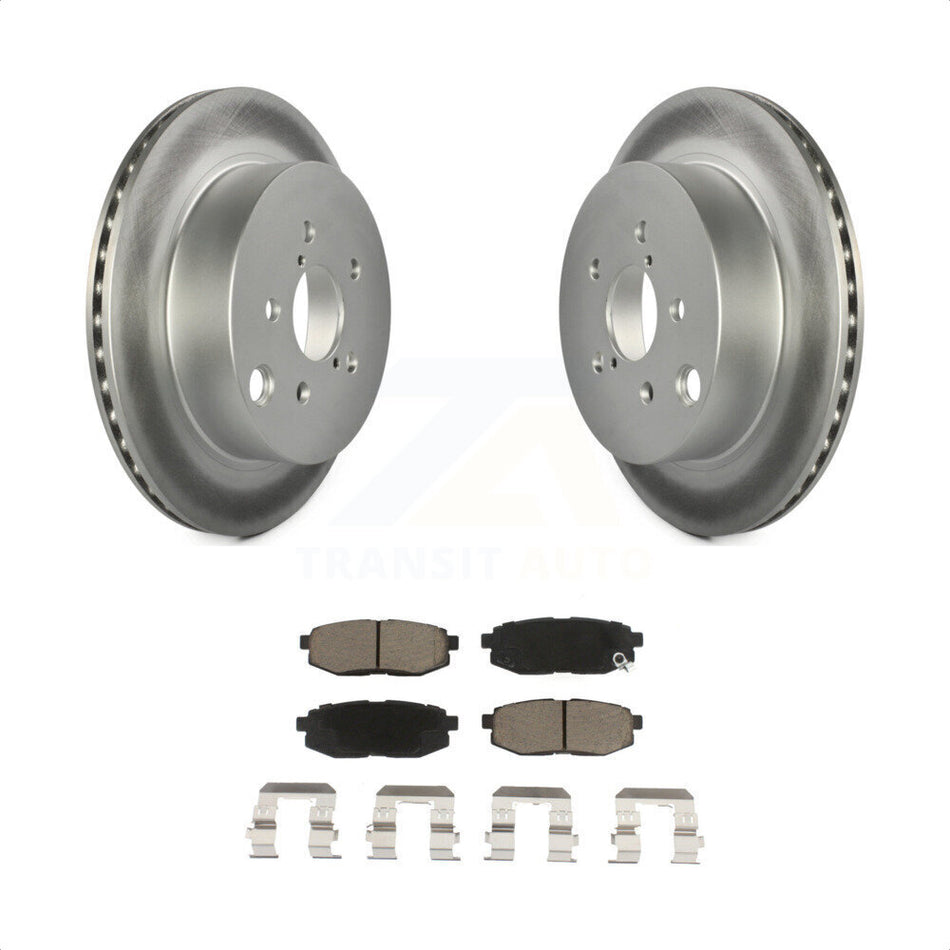 Rear Coated Disc Brake Rotors And Ceramic Pads Kit For 2014-2018 Subaru Forester 2.0L KGC-101779 by Transit Auto