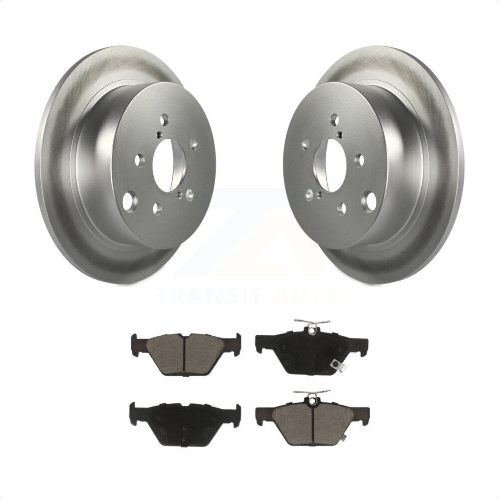 Rear Coated Disc Brake Rotors And Ceramic Pads Kit For Subaru Crosstrek KGC-101780 by Transit Auto