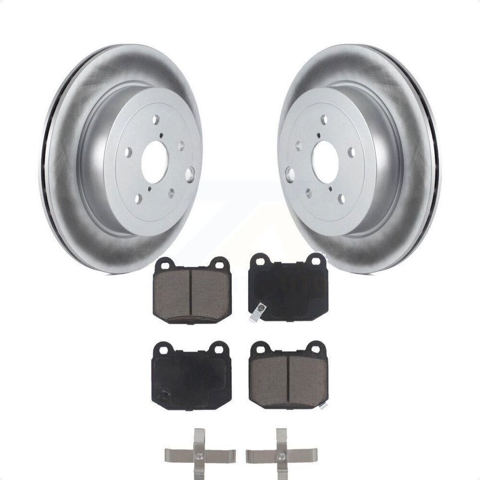 Rear Coated Disc Brake Rotors And Ceramic Pads Kit For Subaru Impreza WRX STI KGC-101781 by Transit Auto